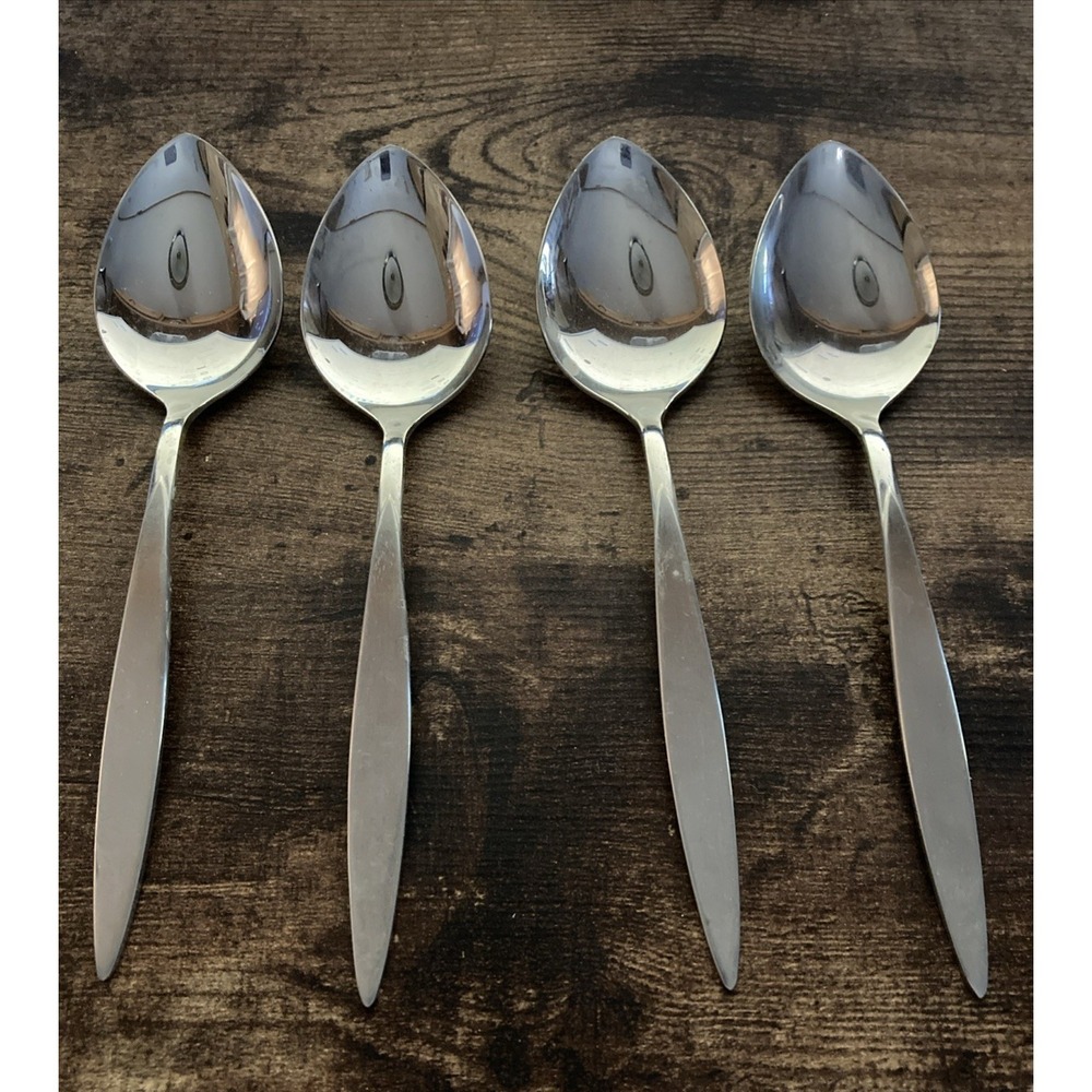 Oneidacraft Deluxe Profile (4) Tablespoons Stainless Flatware Replacements 7"